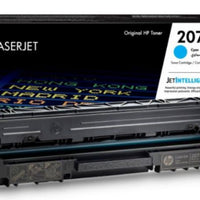HP 207A Cyan LaserJet Toner Cartridge W2211A - High-Quality Printing, for LaserJet Pro M225 & MFP M283 Printers