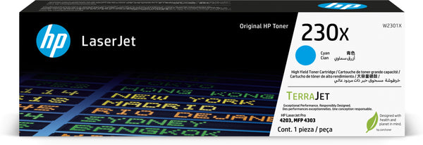 HP 230X Cyan Original LaserJet Toner Cartridge-W2301X
