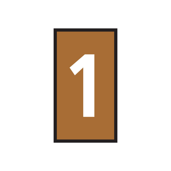 Brown Marker Number 1 - WIC 2 1.5-2.5mm - Chavda.com - Brown Marker Marked 1