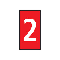 Red Marker with Number 2 - WIC 2, 1.5-2.5mm, Chavda.com