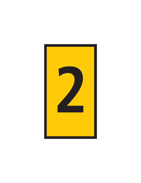 WIC 2 Yellow Marker - Number 2, Chavda.com