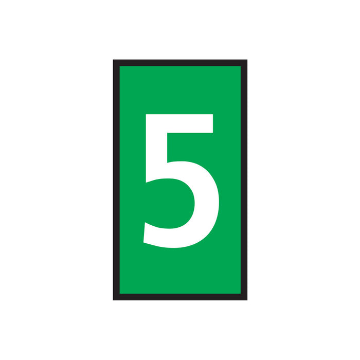 Green Marker Number 5 | WIC 2 1.5-2.5mm Marker for Cables and Wires