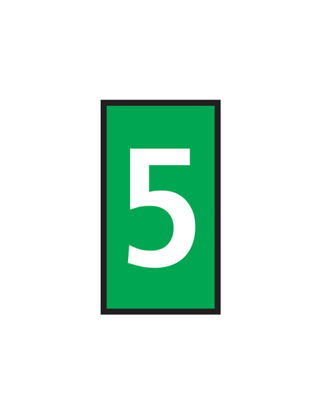 Green Marker Number 5 | WIC 2 1.5-2.5mm Marker for Cables and Wires