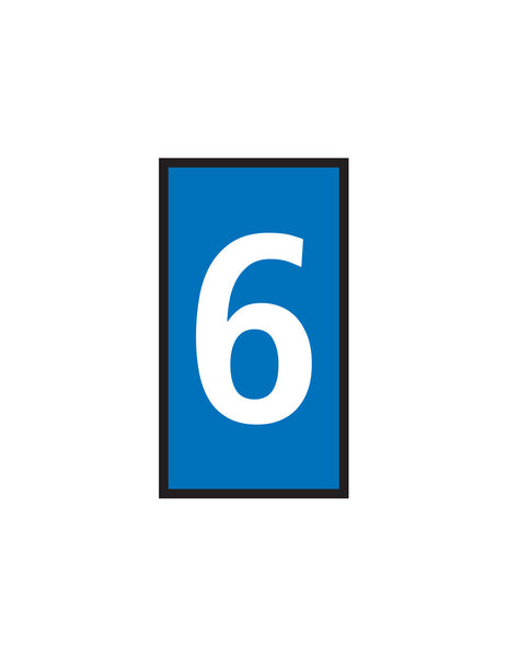 Blue Marker with Number 6 | WIC 2 1.5-2.5mm Writing Instrument | chavda.com