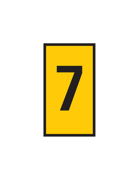 Marker WIC 2 Yellow 7 | 1.5-2.5mm Marking Number Seven