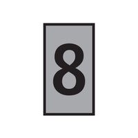 Grey Number 8 Marker - WIC 2 1.5-2.5mm Marking Pen, Identification Label, Numbered Marker