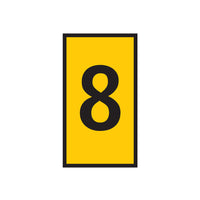 MARKER WIC 2 1.5-2.5mm Yellow Marker with Number 8 - Chavda.com
