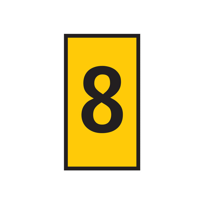 MARKER WIC 2 1.5-2.5mm Yellow Marker with Number 8 - Chavda.com