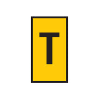 Yellow Marker with Black Letter T | 1.5-2.5mm | WIC 2 |  Chavda.com