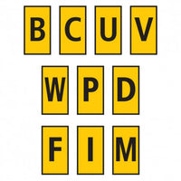 HellermannTyton : Marker WIC 3 4.0 - 6.0mm Yellow Assorted (BCUWPDFIM) - (W3MASS2YL)