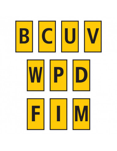 HellermannTyton : Marker WIC 3 4.0 - 6.0mm Yellow Assorted (BCUWPDFIM) - (W3MASS2YL)