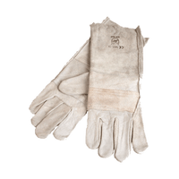 Heavy Duty Chrome Leather Work Gloves - Double Palm Protective Gloves