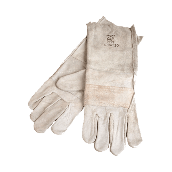 Heavy Duty Chrome Leather Work Gloves - Double Palm Protective Gloves