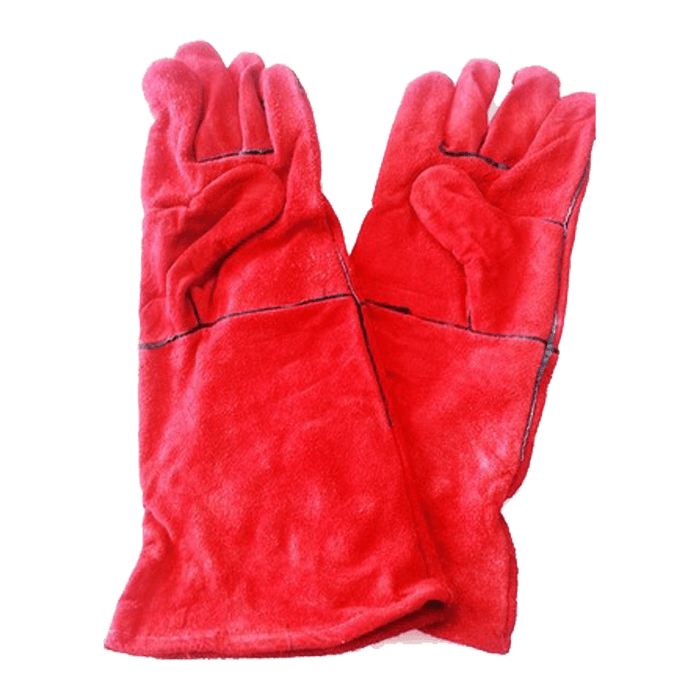 Red Welding Gloves - Heat Resistant Work Safety Gear | chavda.com