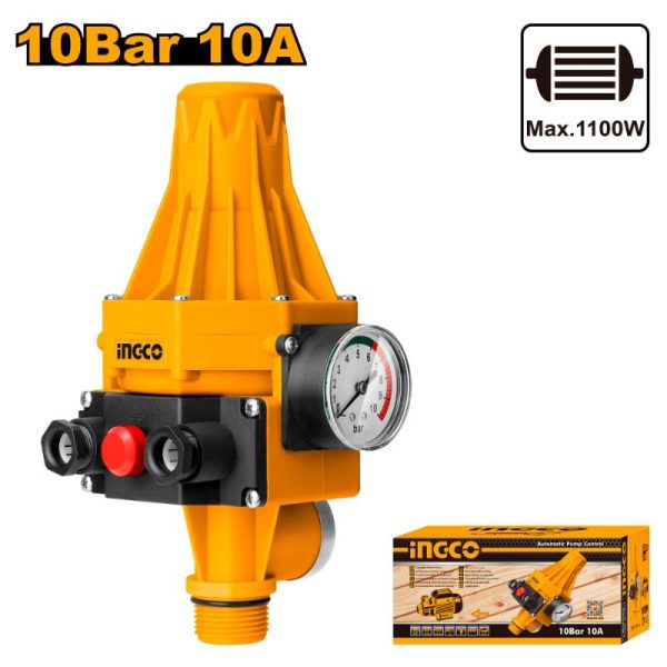 INGCO WAPS002 Automatic Pump Control 10 Bar Gauge: Reliable Water Pressure Control