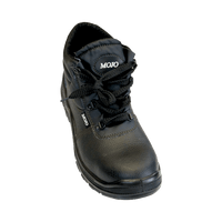 MOJO Safety Boots: Black Leather Steel Toe Cap - chavda.com