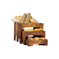 INFINITI Wood Three Tier Bread Stand (395Mm X 395Mm X 330Mm - Complete)  - WBS0003