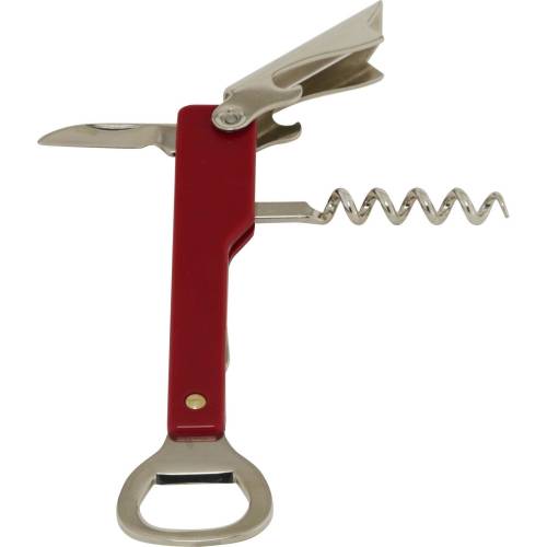 Waiter's Friend Corkscrew Bottle Opener - Red Handle, Italian Design | chavda.com