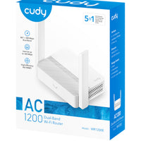 Cudy AC1200 Dual-Band Wireless Wi-Fi Router – White-WR1200E
