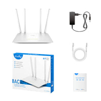 Cudy AC1200 WiFi Router: Dual-Band, High Gain Antennas, Secure Network. Enhance your connectivity & coverage with this smart router!