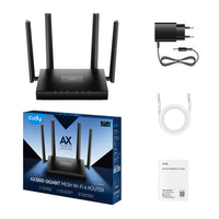 Cudy AX3000 5-Port Gigabit Dual-Band Wi-Fi 6 Mesh Router – Black-WR3000E
