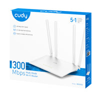 Cudy WR300S 300Mbps 5-Port Wi-Fi 4 Router – White-WR300S
