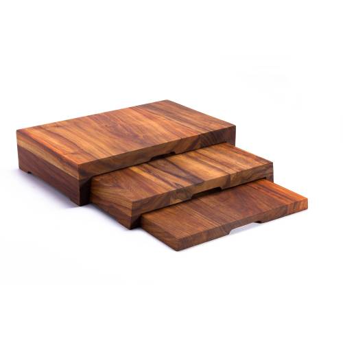 INFINITI Wood Three Tier Risers (400Mm X 250Mm X 90Mm - Complete) -  - WTR0003