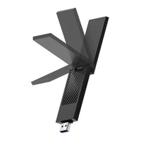 Cudy AX5400 Wi-Fi 6E USB 3.0 Tri-Band High-Gain Adapter-Black-WU5400