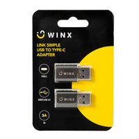 WINX LINK Simple USB to Type-C Adapter Dual Pack-WX-AD104
