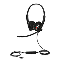 WINX CALL Pro AI Noise Cancelling Headset - Black USB Microphone for Clear Communication on Windows, Mac, Linux