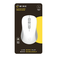 WINX CLICK Easy 1600DPI 2.4GHz Wireless Mouse - White