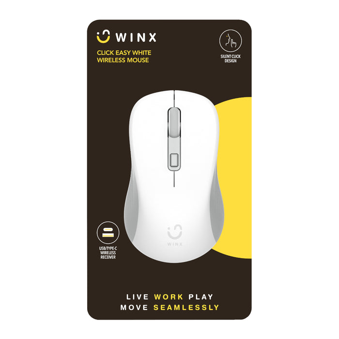 WINX CLICK Easy 1600DPI 2.4GHz Wireless Mouse - White