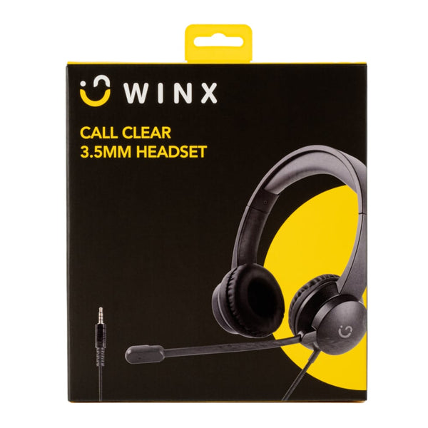 WINX CALL Clear 3.5mm Headset: Noise Cancelling Microphone, Comfortable Fit