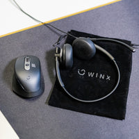 WINX CALL Pro AI Noise Cancelling Headset - Black USB Microphone for Clear Communication on Windows, Mac, Linux