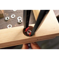 BESSEY Spring Clamp Varioclippix XV: 70mm Opening, 110mm Throat Depth. Long Reach, Pointed Arms, Deep Clamping, Soft Grip Pads.