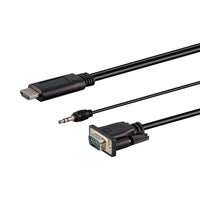 1.8M HDMI MALE TO VGA MALE WITH AUDIO CABLE.. - CAB-HDMI-VGA-1.8M-LQ