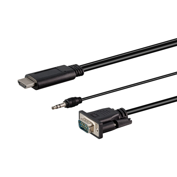 1.8M HDMI MALE TO VGA MALE WITH AUDIO CABLE.. - CAB-HDMI-VGA-1.8M-LQ