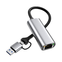 LINKQNET CONNECTIVITY CNV-USB3C-ETH-LQ USB3.0 TYPE-A/C GIGABIT ETHERNET ADAPTER - CNV-USB3C-ETH-LQ