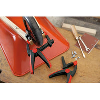 BESSEY Spring Clamp Varioclippix XV - 100mm Opening, One-Handed Clamp, Red and Black
