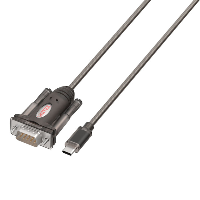 UNITEK 1.5M TYPE-C TO SERIAL ADAPTER BLK (Y-1105K) - CNV-USB-C-SER-1.5M-U