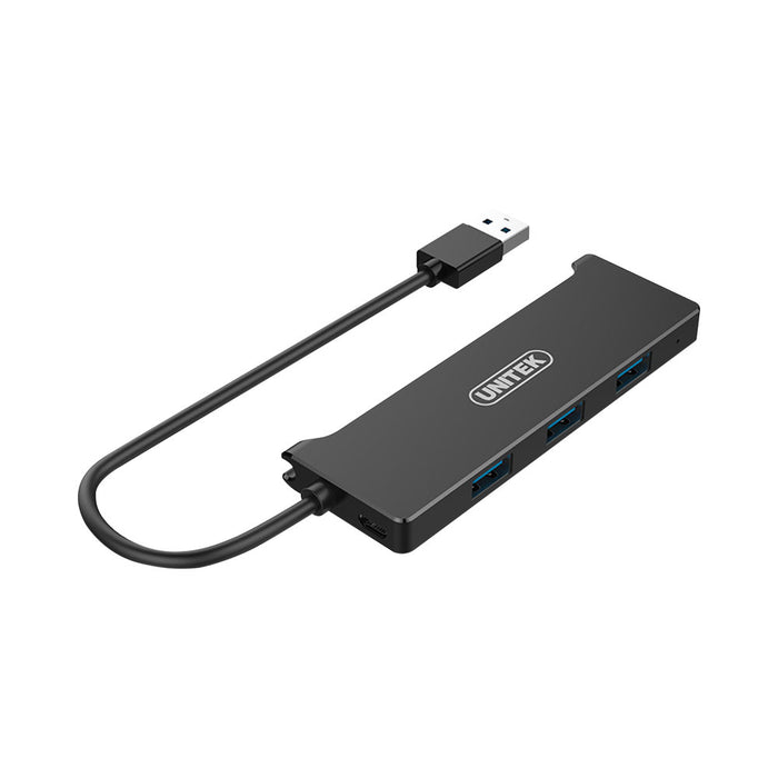 UNITEK USB3.0 4-PORT HUB BLACK (Y-3145BK) - HUB-USB3-4P-Y-3145