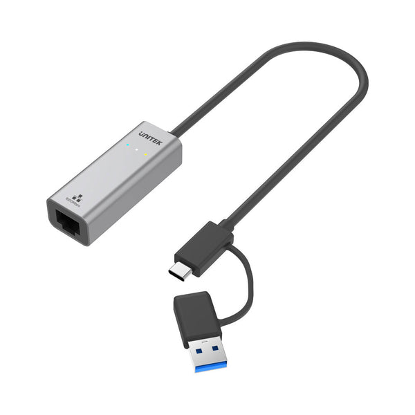 UNITEK USB3.1 TYPE-C GB CONV WTH ADAP GY(Y-3465A) - CNV-USB3-C-ETH-ADAPT