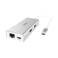 UNITEK USB3.0 TYPE-C, 2-PORT USB, GB LAN (Y-9106) - HUB-USB3C-2P-LAN