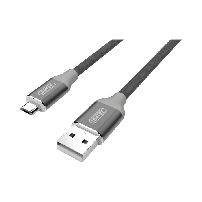 UNITEK 1M USB TO MICRO USB SPACE GREY (Y-C4026AGY) - CAB-USB-MUSB-1M-AGY