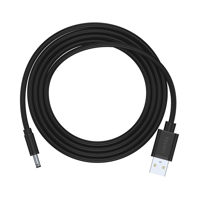 UNITEK Y-C495BK 1M USB TO DC 3.5 × 1.35MM 15W POWER CABLE - CAB-USB-AM-DC3.5