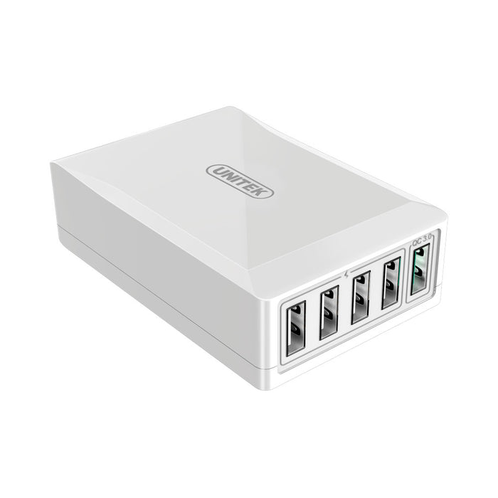 UNITEK 40W 5-P USB SMART CHARGER QC3.0 (Y-P545).. - USB-5P-CHARGE-QC3-U
