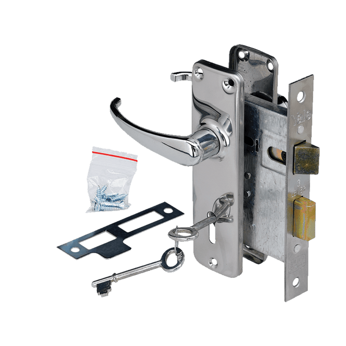 Yale 3 Lever Lockset: YALE1539 Internal Door Lock with Reversible Latch & Steel Components