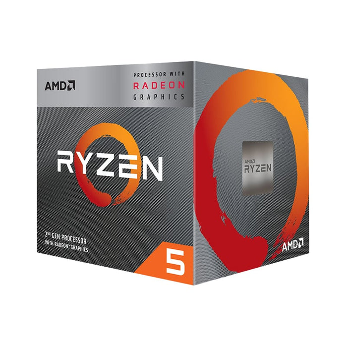 AMD Ryzen 5 3400G CPU Box: 4 Core/8 Thread Processor with Radeon Vega Graphics - High-Performance Computing