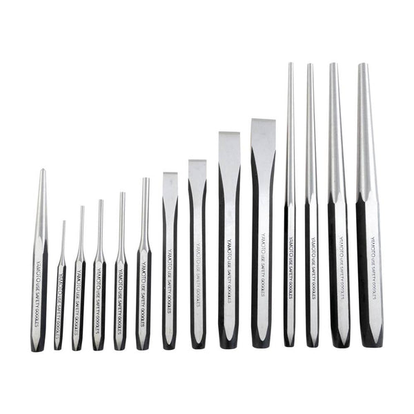 Yamaloy CHROME VANADIUM CHISEL &PUNCH SET (14-PCE)