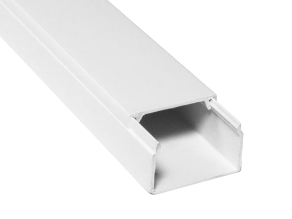 EGA Trunking 40mm x 25mm - White Cable Management Trunking for Electrical Wires